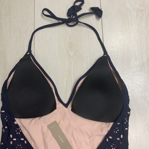 NWT! JCrew Halter One-piece Swimsuit in Lazer Cut Eyelet size 12 - Picture 7 of 12
